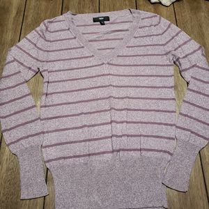 Purple striped sweater